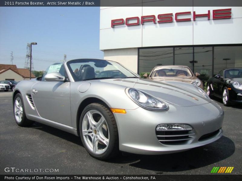 Arctic Silver Metallic / Black 2011 Porsche Boxster