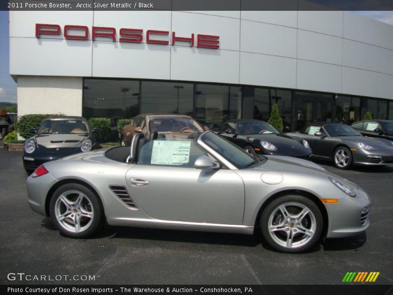 Arctic Silver Metallic / Black 2011 Porsche Boxster