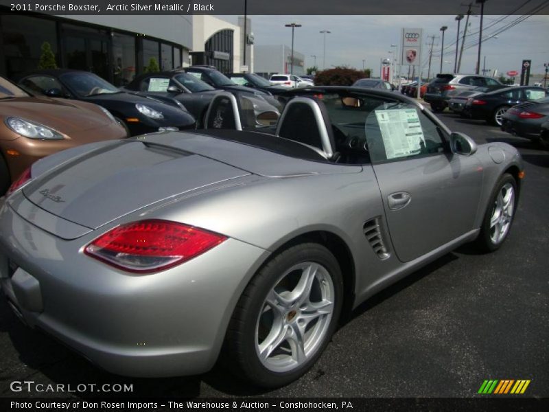 Arctic Silver Metallic / Black 2011 Porsche Boxster