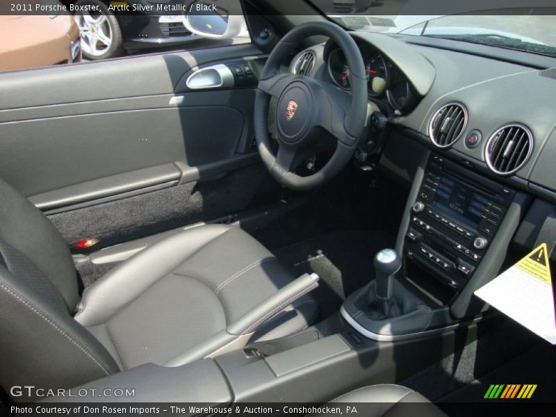 Arctic Silver Metallic / Black 2011 Porsche Boxster
