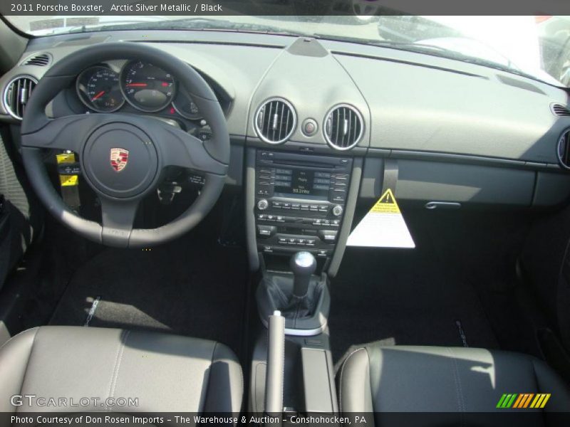 Arctic Silver Metallic / Black 2011 Porsche Boxster