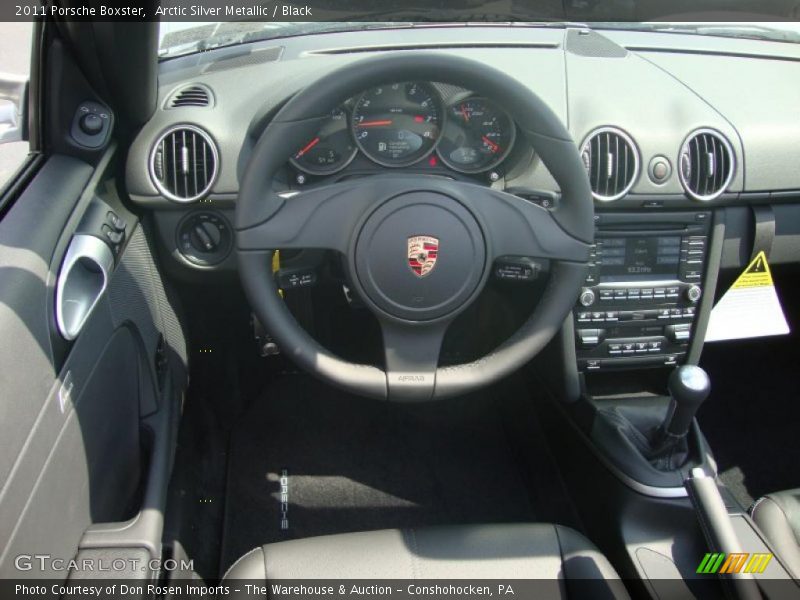 Arctic Silver Metallic / Black 2011 Porsche Boxster