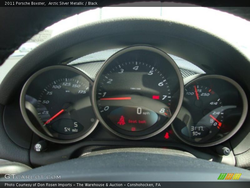 Arctic Silver Metallic / Black 2011 Porsche Boxster