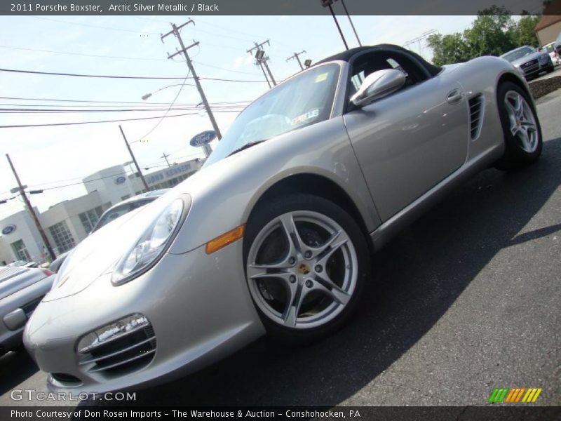 Arctic Silver Metallic / Black 2011 Porsche Boxster