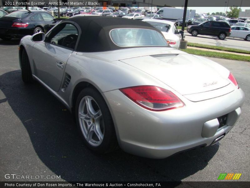 Arctic Silver Metallic / Black 2011 Porsche Boxster