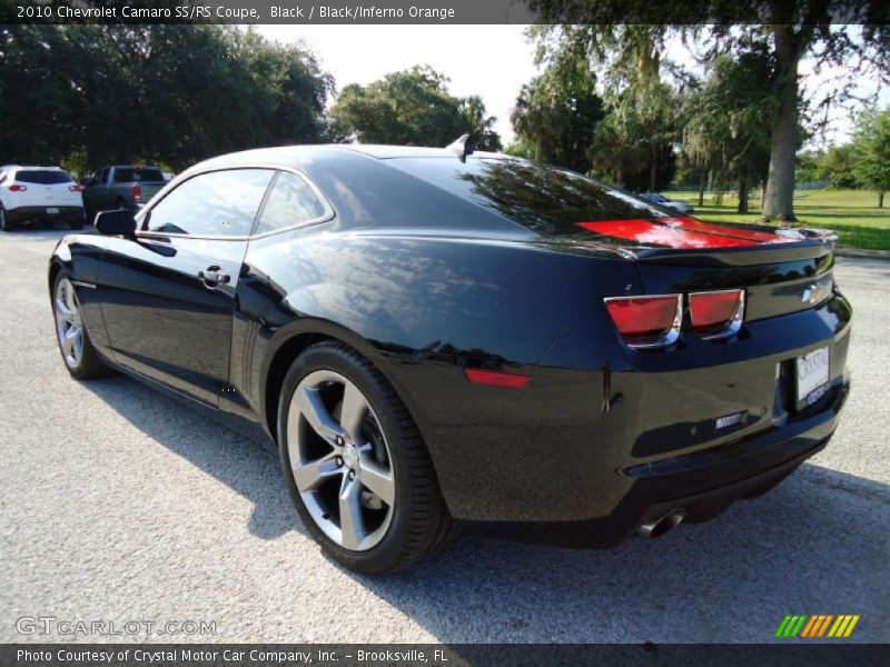 Black / Black/Inferno Orange 2010 Chevrolet Camaro SS/RS Coupe