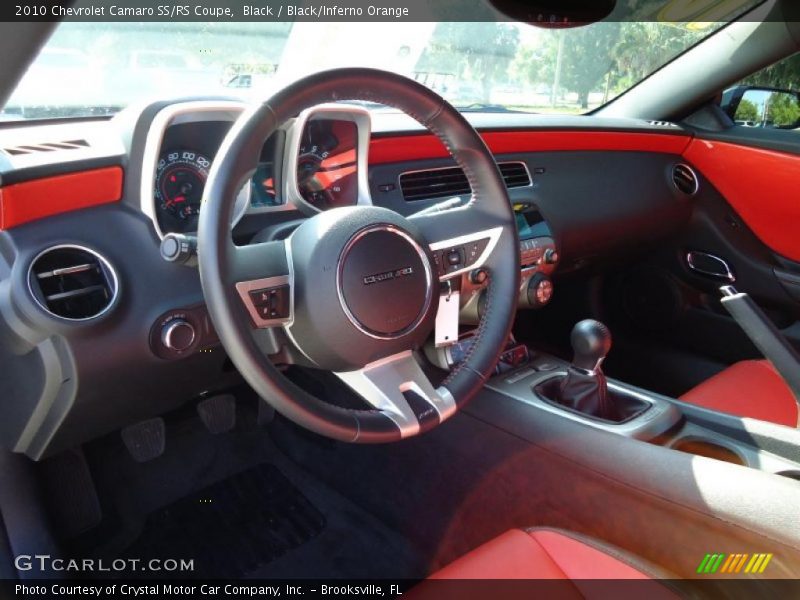 Black / Black/Inferno Orange 2010 Chevrolet Camaro SS/RS Coupe