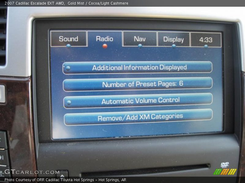 Gold Mist / Cocoa/Light Cashmere 2007 Cadillac Escalade EXT AWD