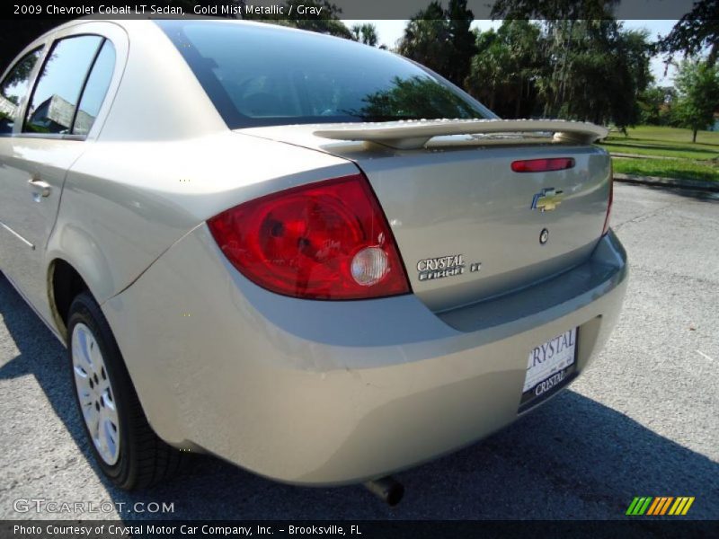 Gold Mist Metallic / Gray 2009 Chevrolet Cobalt LT Sedan