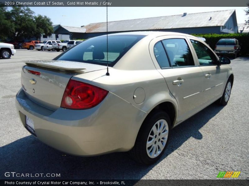 Gold Mist Metallic / Gray 2009 Chevrolet Cobalt LT Sedan