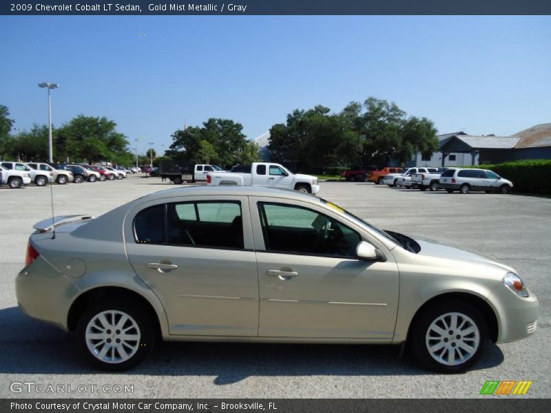 Gold Mist Metallic / Gray 2009 Chevrolet Cobalt LT Sedan