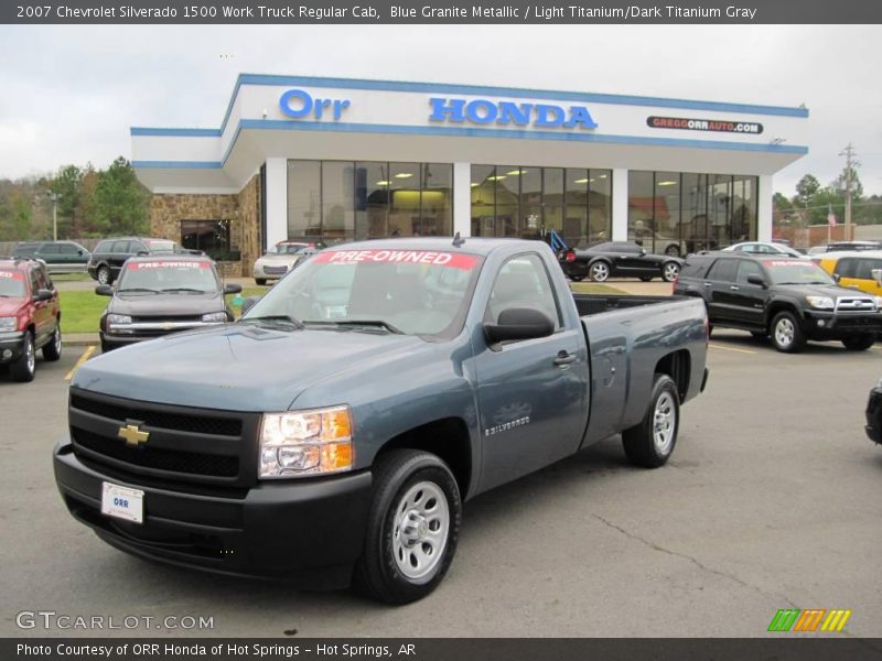 Blue Granite Metallic / Light Titanium/Dark Titanium Gray 2007 Chevrolet Silverado 1500 Work Truck Regular Cab