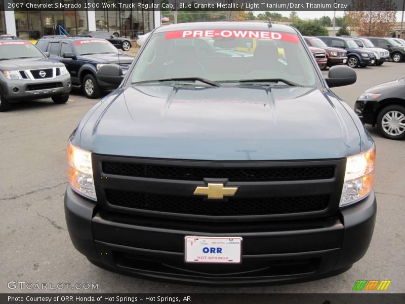 Blue Granite Metallic / Light Titanium/Dark Titanium Gray 2007 Chevrolet Silverado 1500 Work Truck Regular Cab