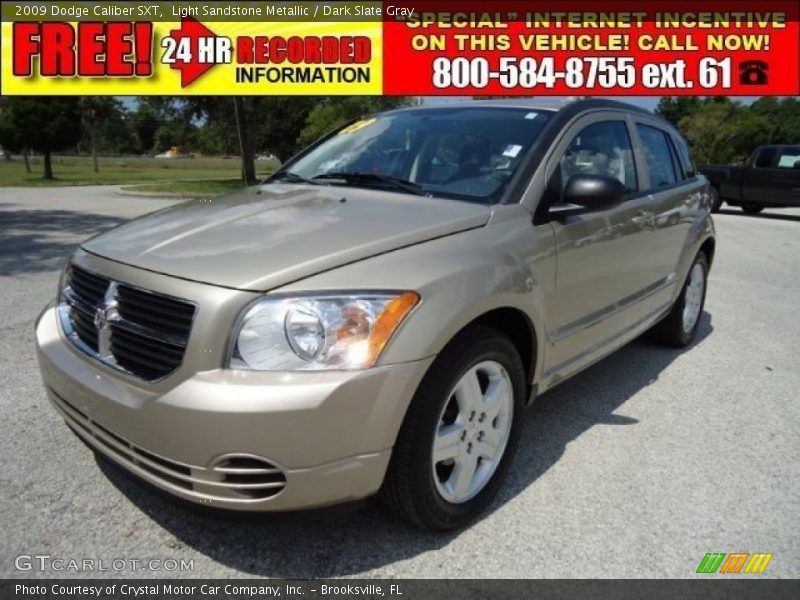 Light Sandstone Metallic / Dark Slate Gray 2009 Dodge Caliber SXT