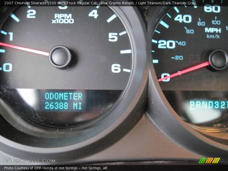 Blue Granite Metallic / Light Titanium/Dark Titanium Gray 2007 Chevrolet Silverado 1500 Work Truck Regular Cab