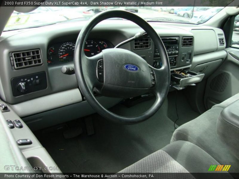 Dark Shadow Grey Metallic / Medium Flint 2003 Ford F350 Super Duty XLT SuperCab 4x4