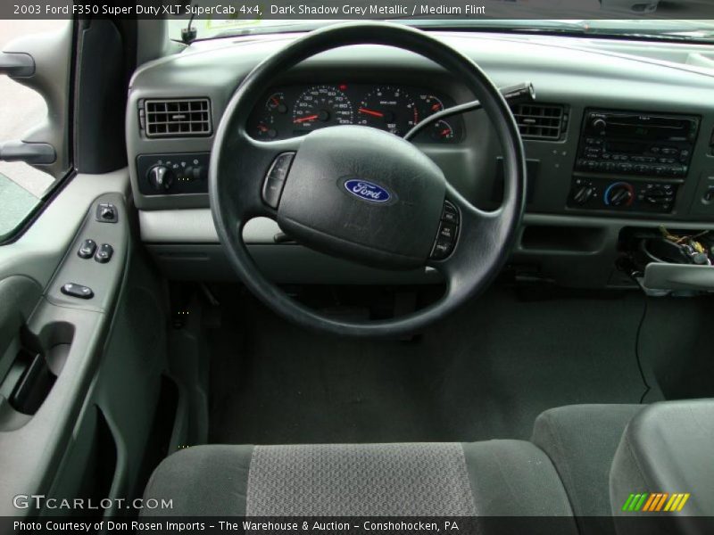 Dark Shadow Grey Metallic / Medium Flint 2003 Ford F350 Super Duty XLT SuperCab 4x4