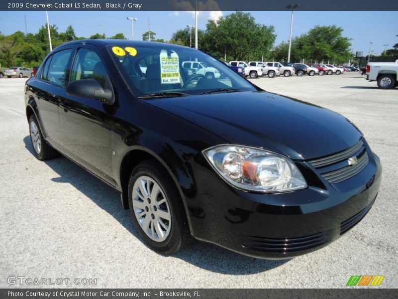 Black / Gray 2009 Chevrolet Cobalt LS Sedan