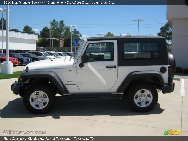 Stone White / Dark Slate Gray/Medium Slate Gray 2010 Jeep Wrangler Sport 4x4
