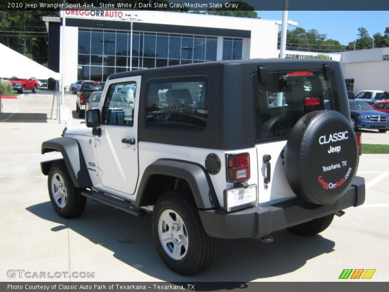 Stone White / Dark Slate Gray/Medium Slate Gray 2010 Jeep Wrangler Sport 4x4
