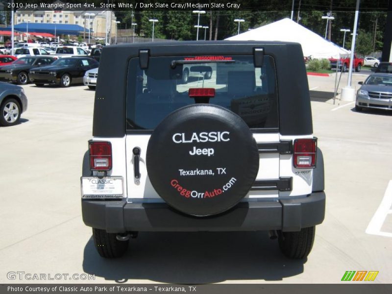 Stone White / Dark Slate Gray/Medium Slate Gray 2010 Jeep Wrangler Sport 4x4