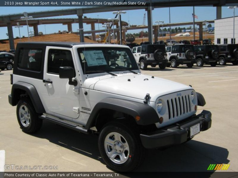 Stone White / Dark Slate Gray/Medium Slate Gray 2010 Jeep Wrangler Sport 4x4