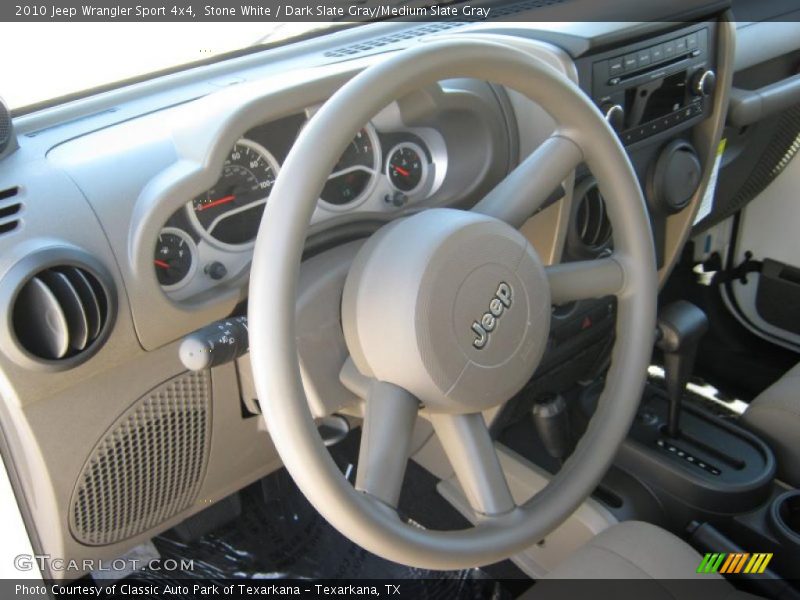 Stone White / Dark Slate Gray/Medium Slate Gray 2010 Jeep Wrangler Sport 4x4