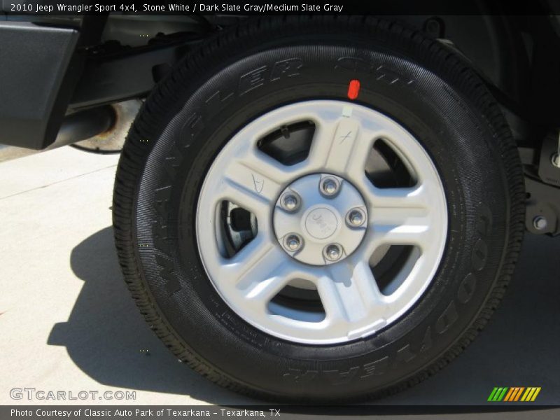 Stone White / Dark Slate Gray/Medium Slate Gray 2010 Jeep Wrangler Sport 4x4