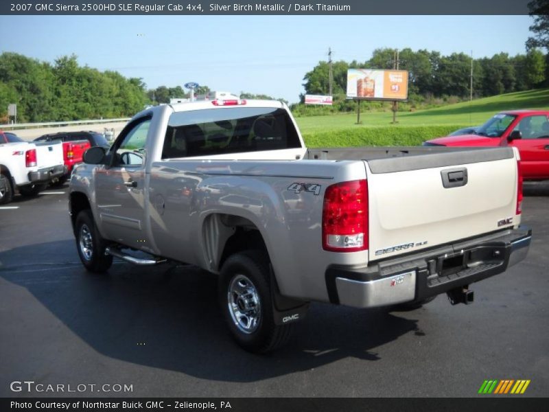 Silver Birch Metallic / Dark Titanium 2007 GMC Sierra 2500HD SLE Regular Cab 4x4