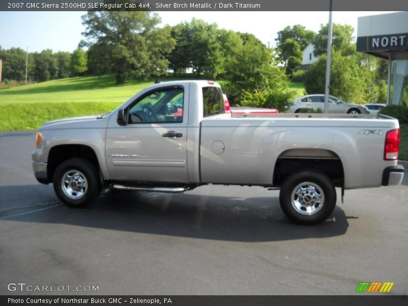 Silver Birch Metallic / Dark Titanium 2007 GMC Sierra 2500HD SLE Regular Cab 4x4