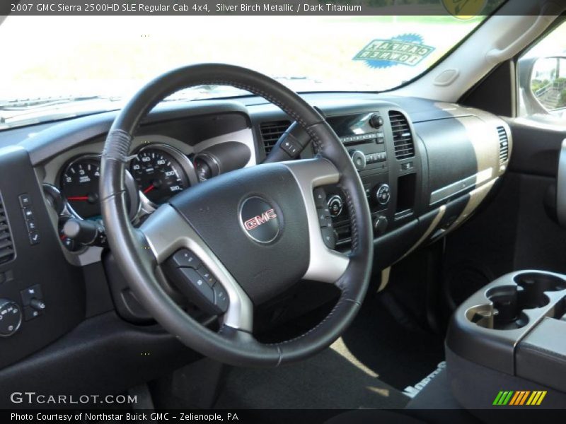 Silver Birch Metallic / Dark Titanium 2007 GMC Sierra 2500HD SLE Regular Cab 4x4