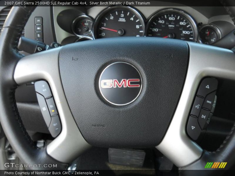 Silver Birch Metallic / Dark Titanium 2007 GMC Sierra 2500HD SLE Regular Cab 4x4
