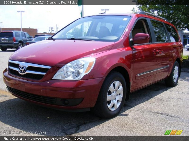 Cranberry Red / Beige 2008 Hyundai Entourage GLS