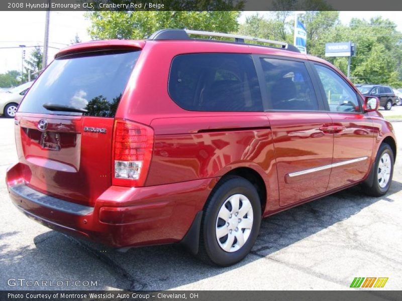 Cranberry Red / Beige 2008 Hyundai Entourage GLS