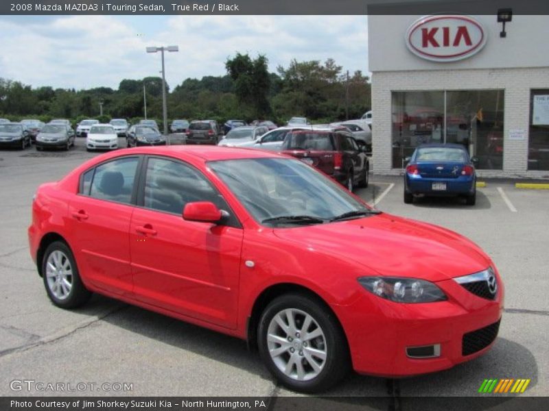 True Red / Black 2008 Mazda MAZDA3 i Touring Sedan