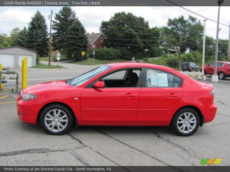 True Red / Black 2008 Mazda MAZDA3 i Touring Sedan