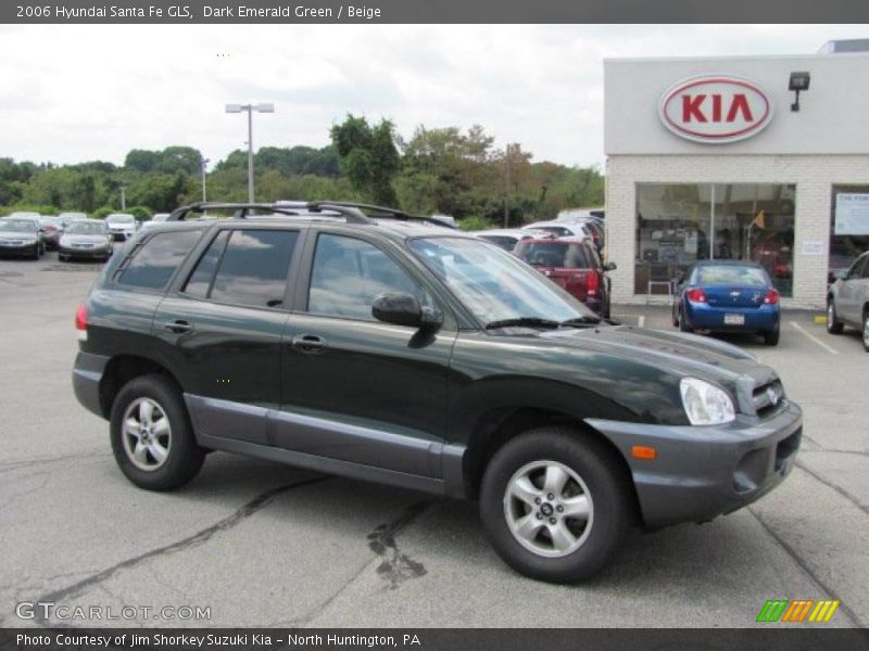 Dark Emerald Green / Beige 2006 Hyundai Santa Fe GLS