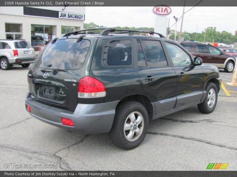 Dark Emerald Green / Beige 2006 Hyundai Santa Fe GLS