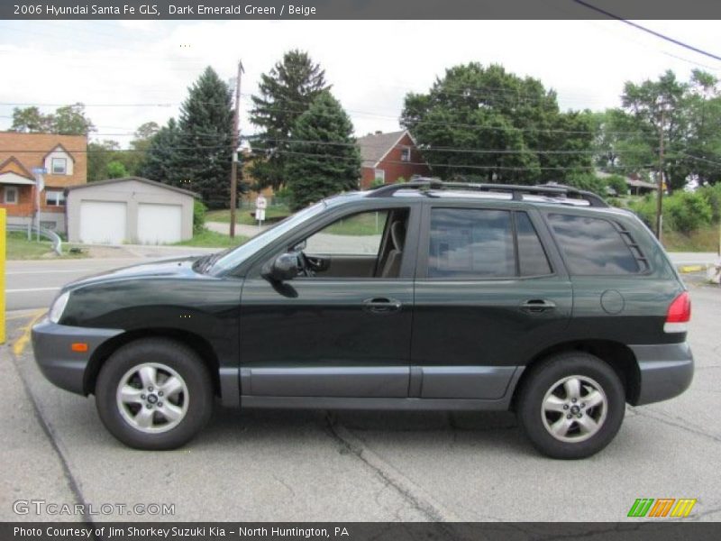 Dark Emerald Green / Beige 2006 Hyundai Santa Fe GLS