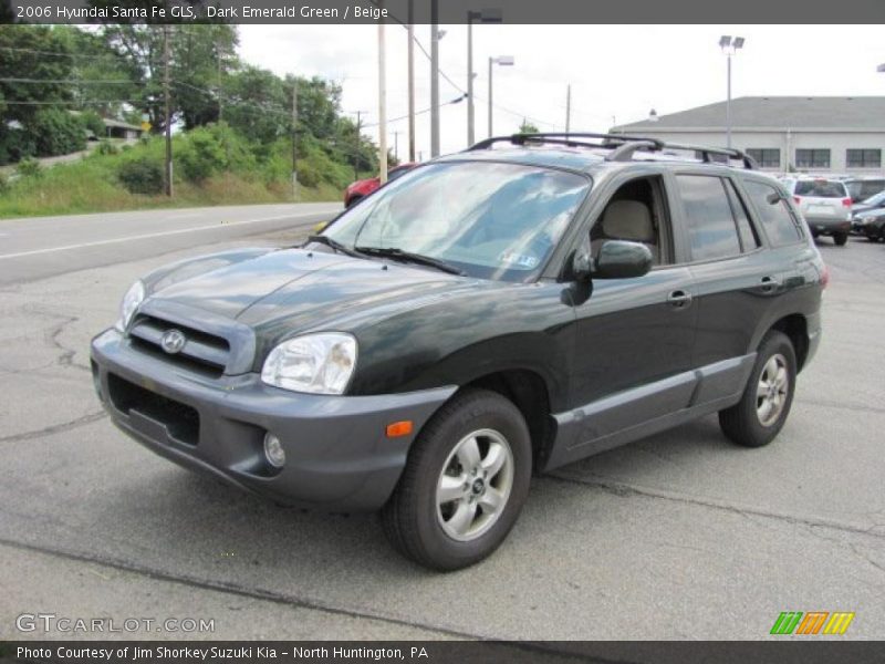 Dark Emerald Green / Beige 2006 Hyundai Santa Fe GLS