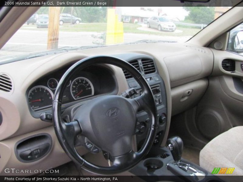 Dark Emerald Green / Beige 2006 Hyundai Santa Fe GLS