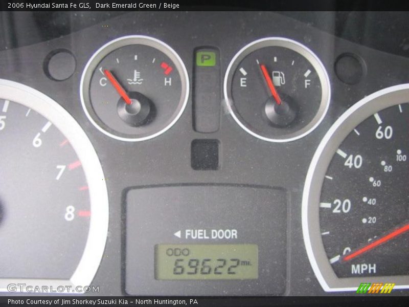 Dark Emerald Green / Beige 2006 Hyundai Santa Fe GLS