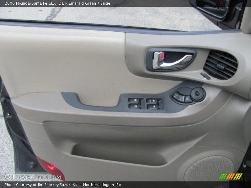 Dark Emerald Green / Beige 2006 Hyundai Santa Fe GLS