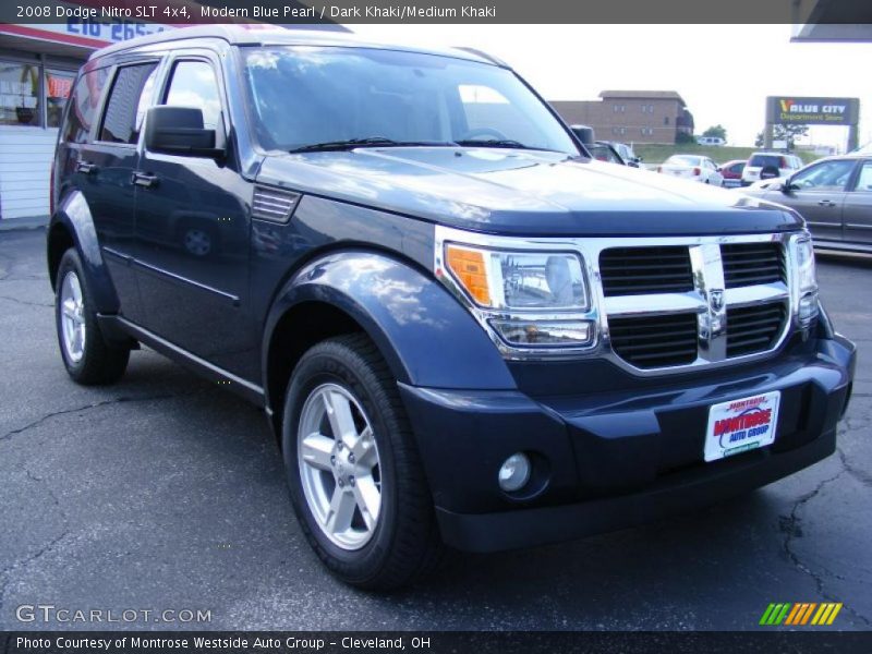 Modern Blue Pearl / Dark Khaki/Medium Khaki 2008 Dodge Nitro SLT 4x4