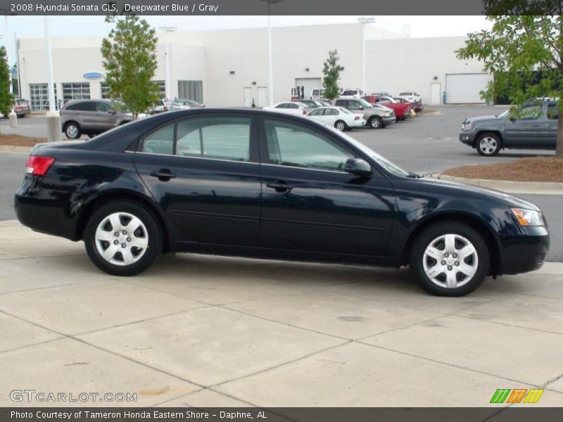 Deepwater Blue / Gray 2008 Hyundai Sonata GLS