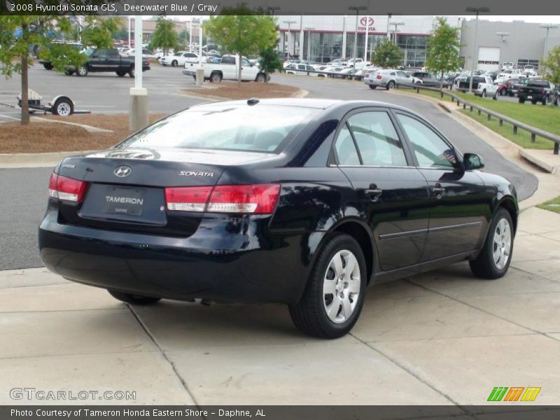 Deepwater Blue / Gray 2008 Hyundai Sonata GLS