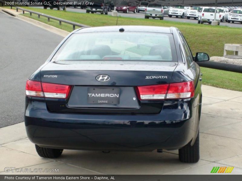 Deepwater Blue / Gray 2008 Hyundai Sonata GLS