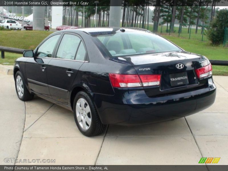 Deepwater Blue / Gray 2008 Hyundai Sonata GLS