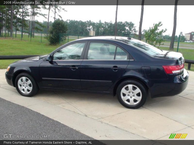Deepwater Blue / Gray 2008 Hyundai Sonata GLS