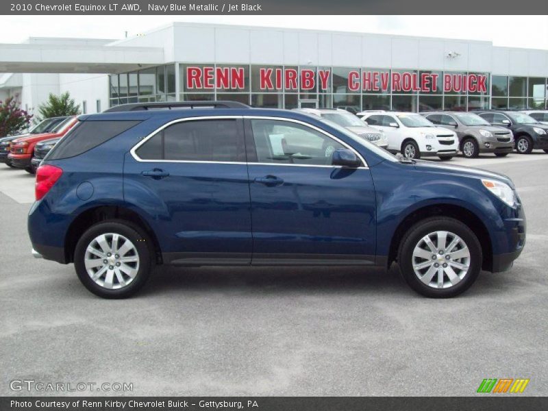Navy Blue Metallic / Jet Black 2010 Chevrolet Equinox LT AWD